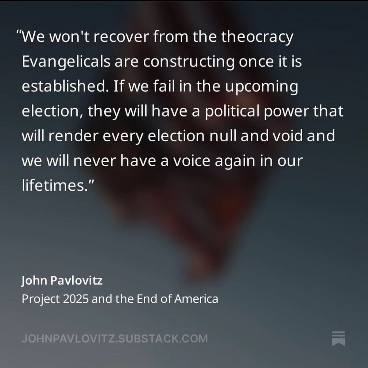 f_giugliano's tweet photo. Youโre either voting blue to keep democracy alive or youโre voting red to allow republicans to create a new conservative, fascist run America. #VoteBlue2024 #EndProject2025 https://t.co/DOsDnSbNI9