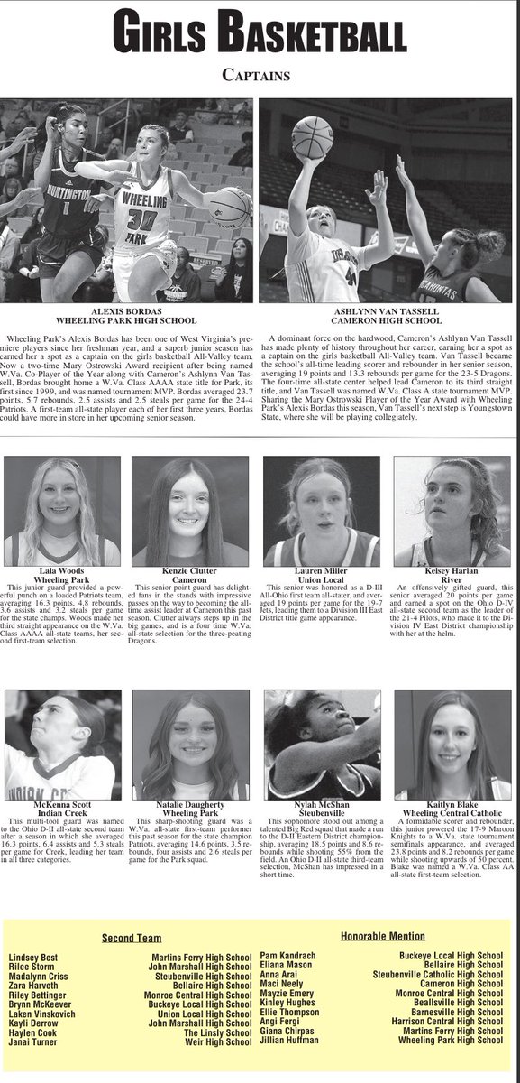 WPHSgirlsbb's tweet photo. Congrats to all of our All-Valley athletes! 
🏀
Alexis Bordas (captain)
Lala Woods (1st team)
Natalie Daugherty (1st team)
Jillian Huffman (HM) https://t.co/6RoX0PXthj