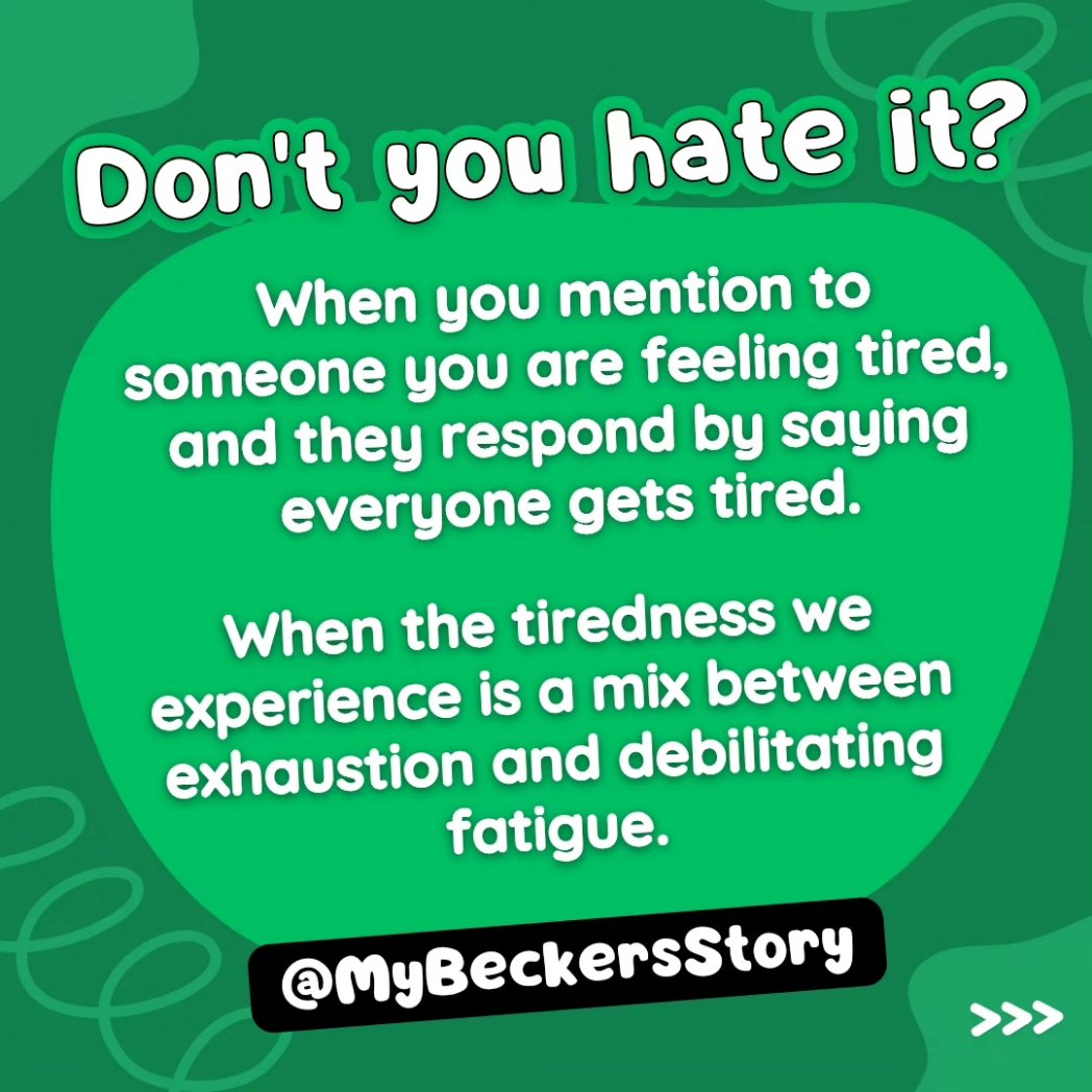 MyBeckersStory's tweet image. Don't you hate it when... #fatigue #tiredness #exhaustion #disability #raredisease #MuscularDystrophy