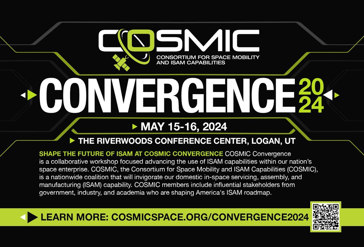 Register now! Convergence is May 15-16, 2024. cosmicspace.org/convergence2024