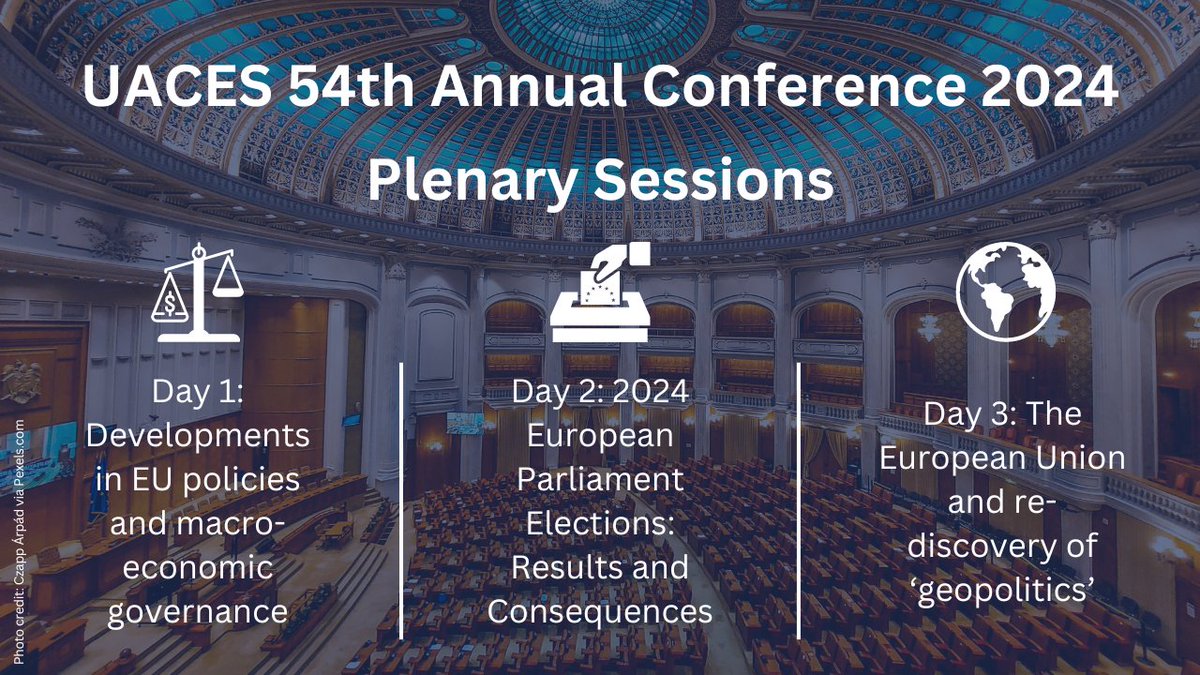 🌟 Big announcement! 🌟 We're excited to unveil the diverse lineup of plenary sessions at #UACES2024, covering topics from EU policies to global geopolitics 🇪🇺 Early bird tickets drop this Friday, 5 April at 10 am GMT. Mark your calendars and don't miss out! 🎟️