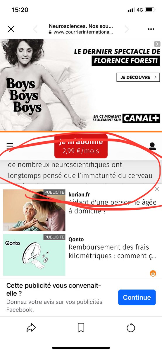 CamilleFraise's tweet photo. Quand tu essaies de lire un article sur ton tel auj, tu ne vois plus apparaître que 2 lignes: 😠 https://t.co/0miDRTEZki