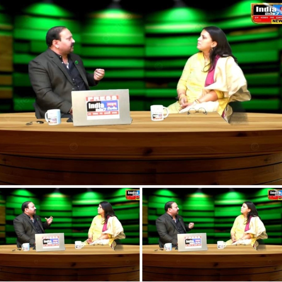 India 24 x 7 Live TV News Network talk show Coffee with commander R pushkal dwivedi, today's guest respectable sister author Jyoti Pandey ji from banglore