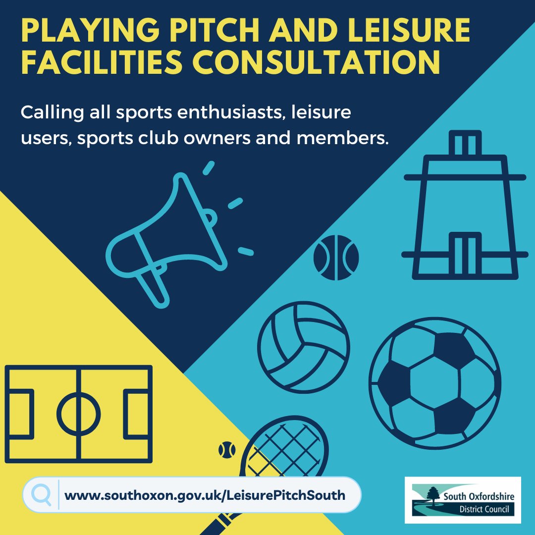 There's still time to comment on our recommendations for new and improved playing pitches and leisure facilities across South Oxfordshire before our consultation closes on 17 April. This is a great chance for sports enthusiasts to have your say! southoxon.gov.uk/LeisurePitchSo…