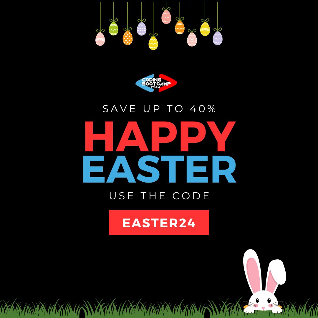 codeBoot's tweet photo. Today's the final day of our Easter offer for aspiring developers and coding enthusiasts. 💻 Get an exclusive 40% off on our Intro to Programming Course and Frontend Web Development Coding Bootcamp using code “EASTER24”. 🐰
Don't miss out, enrol now! ✨

#CodingBootcamp https://t.co/fn4O4opfpq