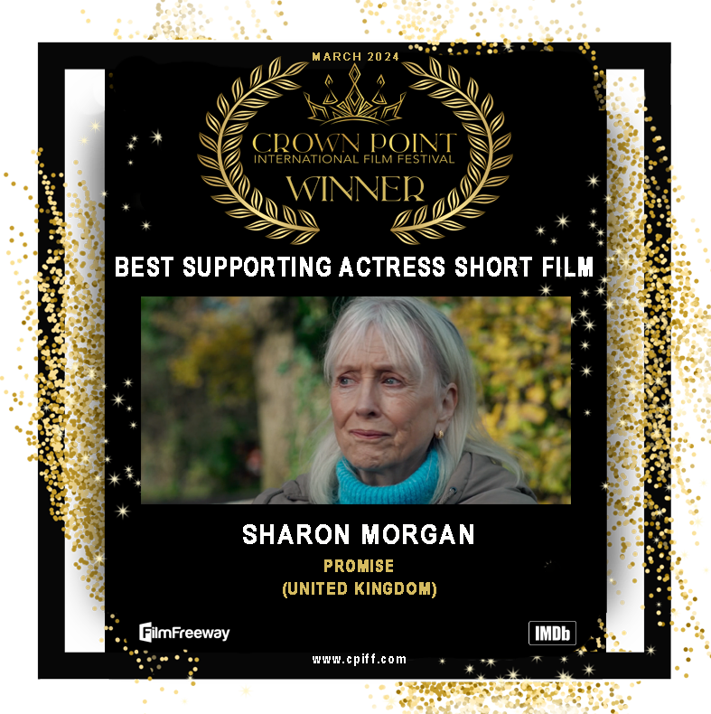 Emptage Hallett (@ehcardiff) on Twitter photo Sending a huge congratulations to the wonderful Sharon Morgan (<a href="/sharonhafmorgan/">sharon haf morgan</a>) for her Best Supporting Actress win for Promise at the Crown Point International Film Festival! Sending a huge congratulations to the wonderful Sharon Morgan (<a href="/sharonhafmorgan/">sharon haf morgan</a>) for her Best Supporting Actress win for Promise at the Crown Point International Film Festival!