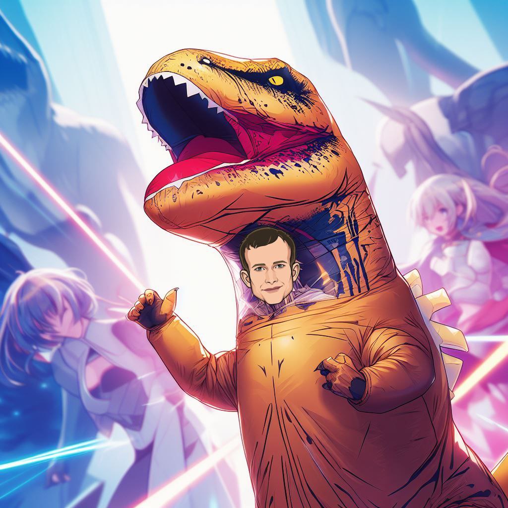 Barizaurus's tweet photo. I love $DINO 

You should also... 💚🦖 @VitalikButerin https://t.co/BDhapepKAi