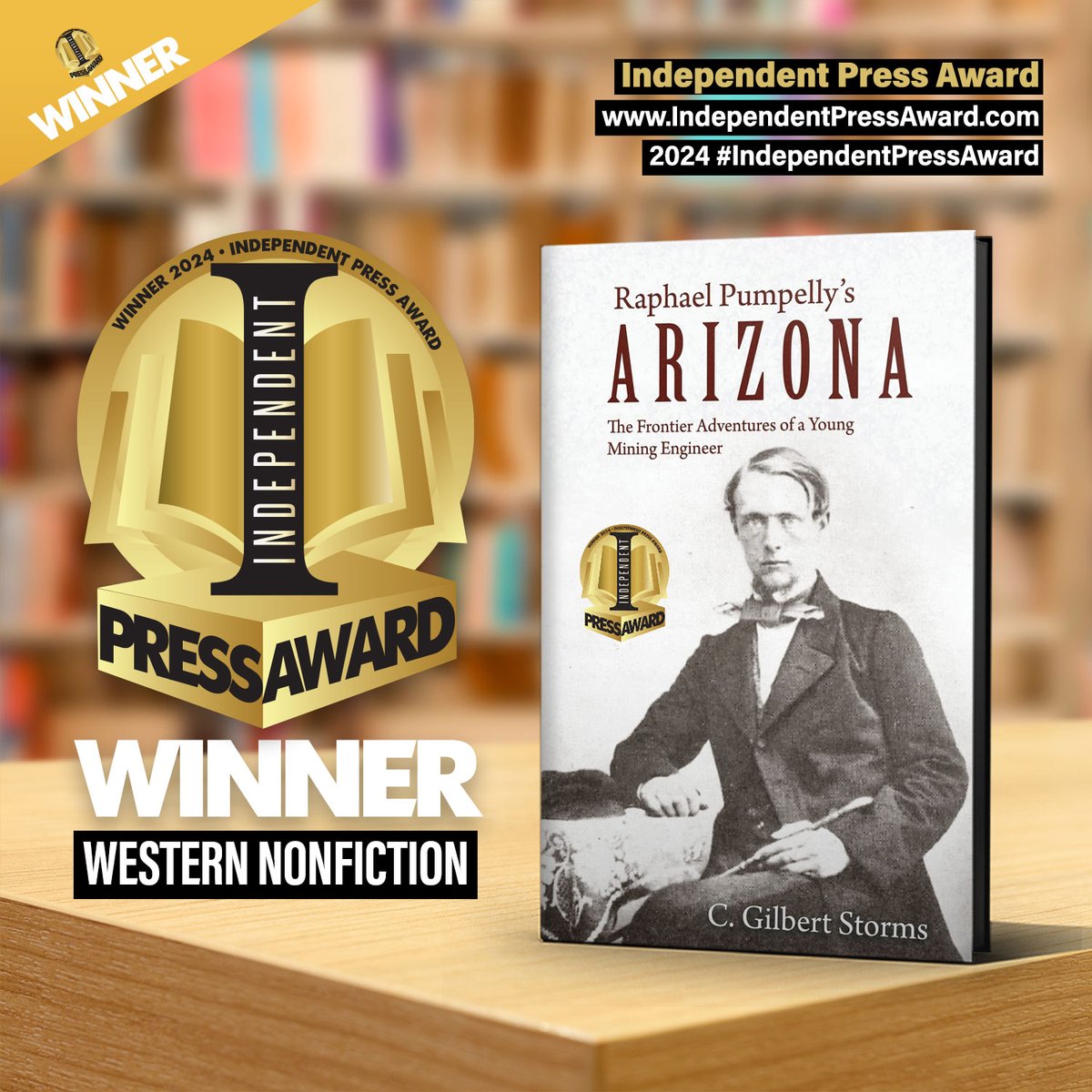 Raphael Pumpelly's Arizona: The Frontier Adventures of a Young Mining Engineer by C. Gilbert Storms independentpressaward.com/2024winners/97… With lively prose and vivid detail depicting the people and events shaping the Grand Canyon State, Pumpelly's writings have been a resource for historians…