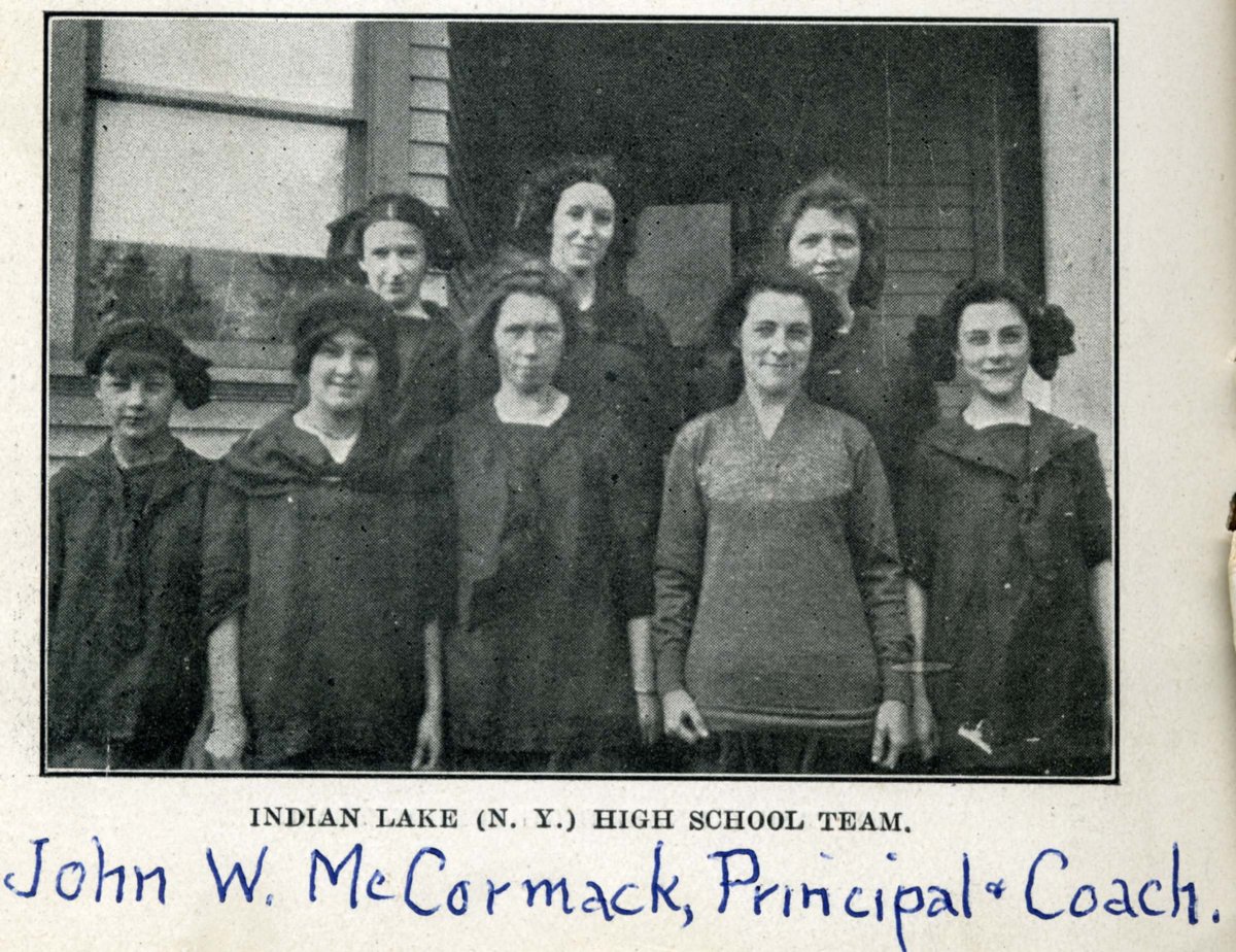Best of luck to all the teams in the #finalfour! Here's a photo from our collection of the Indian Lake Central School Women's Basketball Team from 1913. This photo was in the Spaulding's Official Basket Ball Guide for Women by Senda Berenson Abbott. 
#basketball #sports