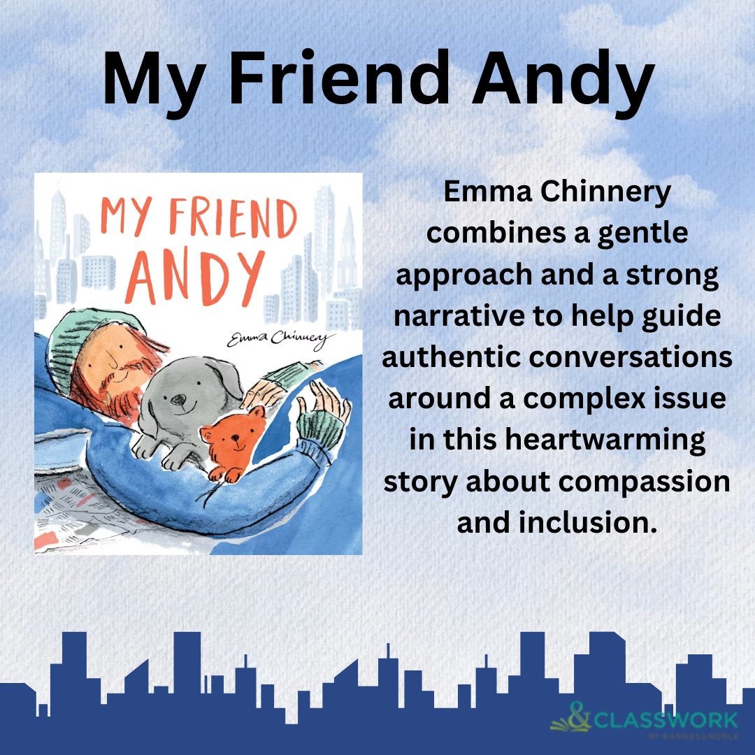 My Friend Andy, this week's #SELSpotlight is a must read for all ages. The big city is a scary place for Fluffy, the little lost dog—until she makes a friend who will help her in this carefully observed story that challenges readers to re-evaluate perceptions of homelessness.