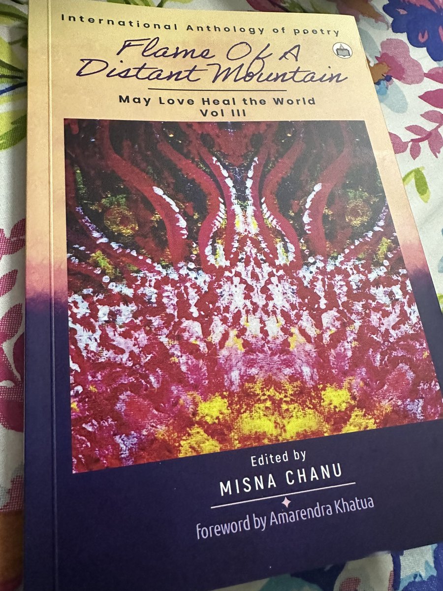 Hi everyone. Happy to announce that my son, Shashwat’s poem “the predator” has featured in Thangjam Misna Chanu edited international anthology of poetry “ Flame of a distant mountain”. Needless to say, he is ecstatic. Incidentally my two poems have featured in the book as well.