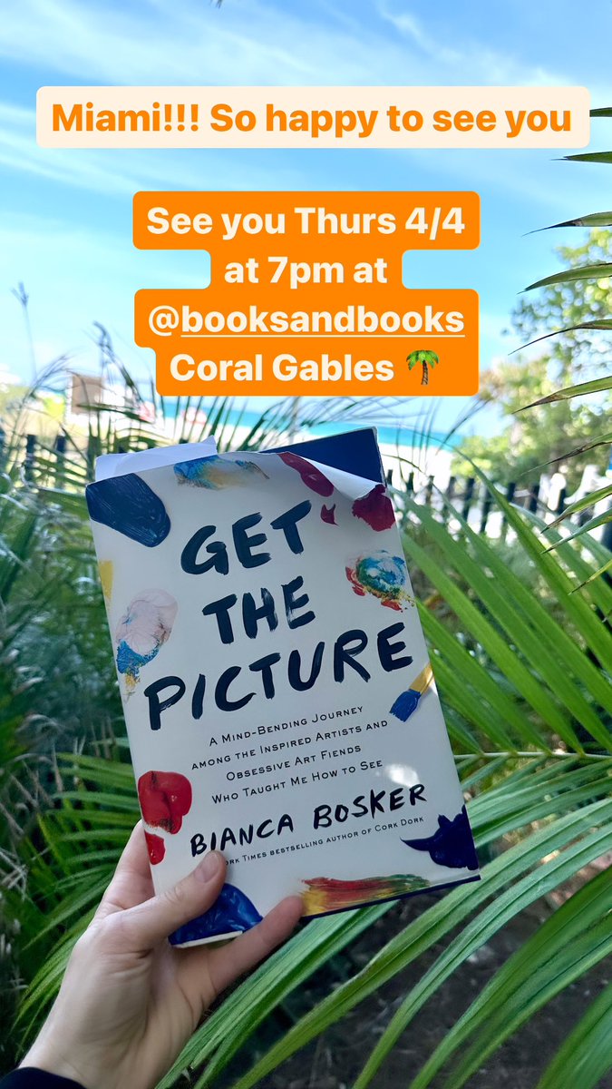 Bianca Bosker (@bbosker) on Twitter photo My travel buddy and I just got to Miami and so excited to see you at <a href="/BooksandBooks/">Books & Books</a> Coral Gables on Thursday 4/4 at 7pm! booksandbooks.com/event/an-eveni⦠My travel buddy and I just got to Miami and so excited to see you at <a href="/BooksandBooks/">Books & Books</a> Coral Gables on Thursday 4/4 at 7pm! booksandbooks.com/event/an-eveniā¦