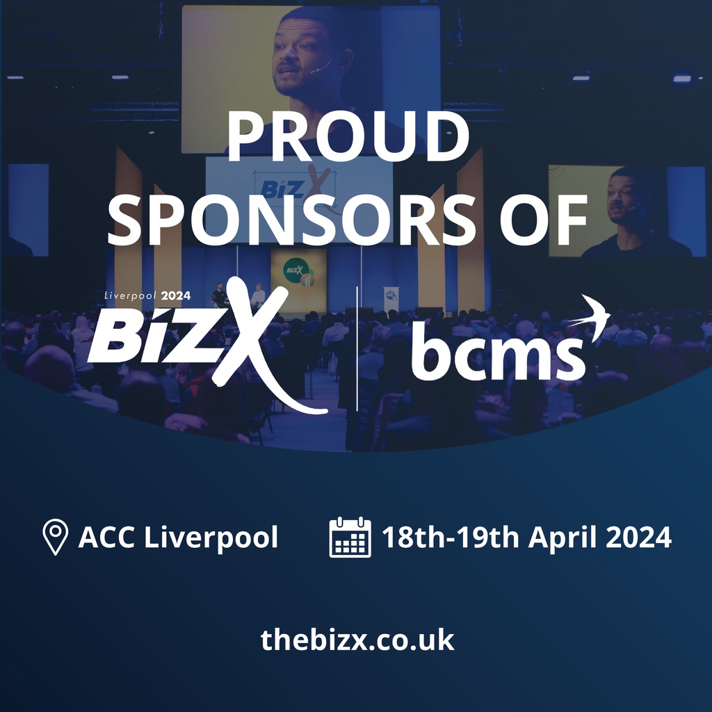 Very proud to have BCMS sponsoring at BizX 2024! Make sure to go around and visit all our amazing sponsors. Not long left now, who else is as excited as we are?? #BizX2024 #sponsor