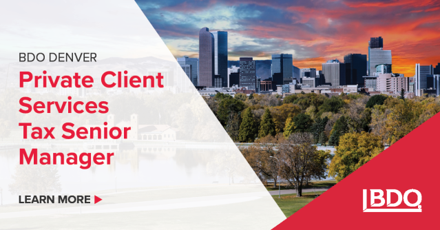 .@BDO_USA_Tax is now seeking a Tax Senior Manager with a focus on Private Client Services. Learn more. #NowHiring #BDOCareers bit.ly/3J4PH9W