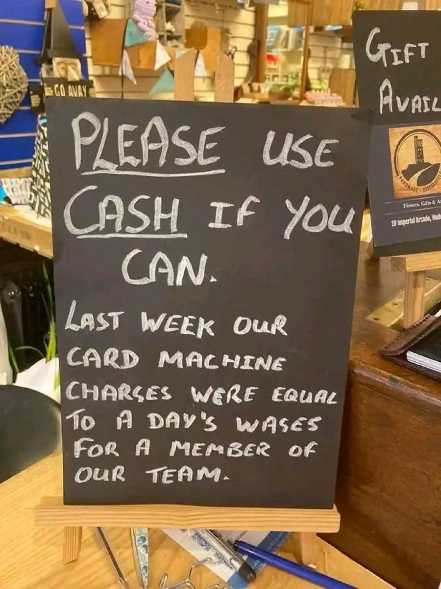 Remember all those businesses that looked at you like you were giving them a handful of shit when you handed over a tenner during covid?

Karma