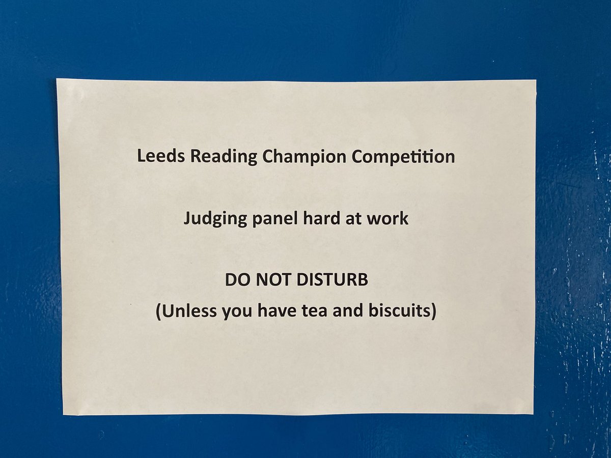 The judging panel have got a tough task today…choosing the winner of the Leeds Reading Champion 2024 competition. We have had some incredible entries and are so inspired by all the nominations😍 We’re going to need a LOT of tea and biscuits! @BarringtonStoke @tompalmerauthor