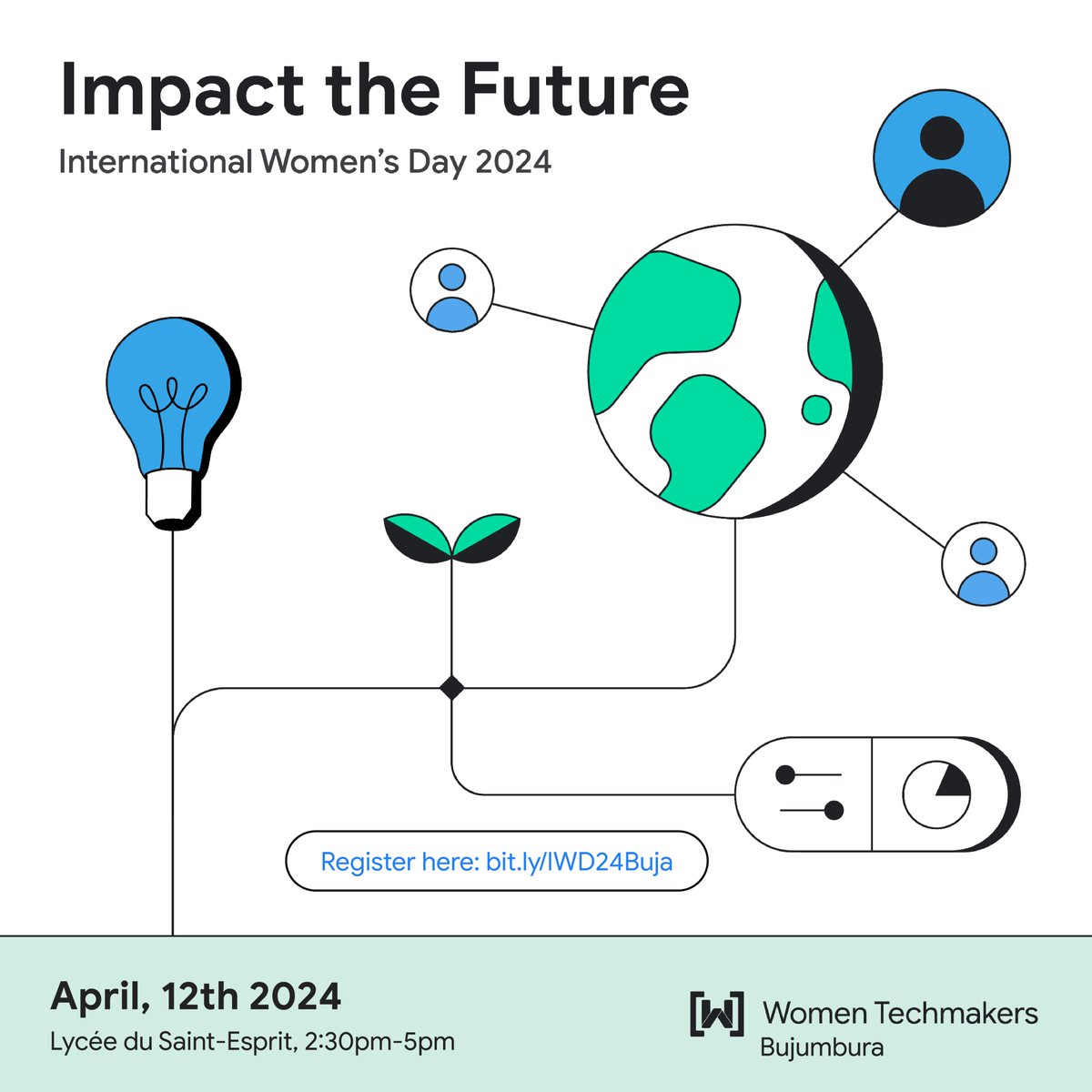 Just 9 days left and we'll be celebrating the impact of #WomenInTech around the globe with the @WomenTechmakers community in Bujumbura! 🥳🤩 at @lseburundi. Together, we can create a better tomorrow for all. Book your seat here 👉🏼 bit.ly/IWD24Buja. It's FREE!