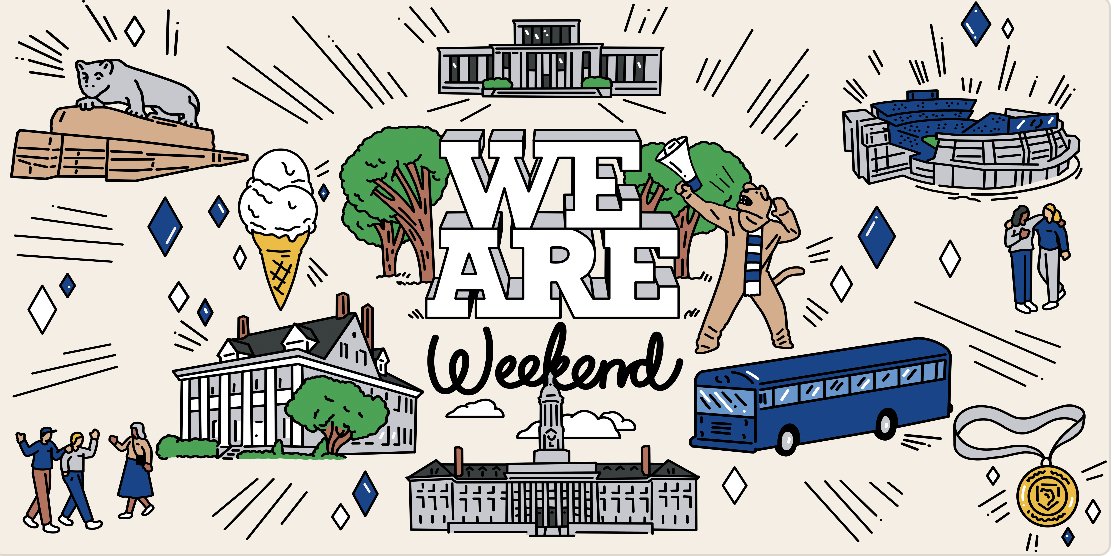 🔊 Registration is open for We Are Weekend, set for June 21–22 on the University Park campus. Carnival & fireworks 🎇 Campus tours 🚶‍♀️🚶 Pioneer Induction 🙌 Commemorative photos 📸 Paint-by-number illustration 🎨 (seen below) RSVP: alumni.psu.edu/WeAreWeekend