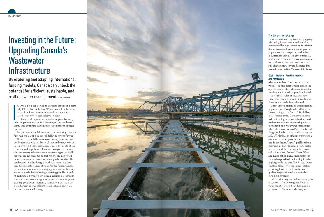 By exploring international funding models, Canada can unlock the potential for efficient, sustainable, and resilient water management writes Jon Grant in our March/April issue. emagazine.watercanada.net/?pid=ODc879289…