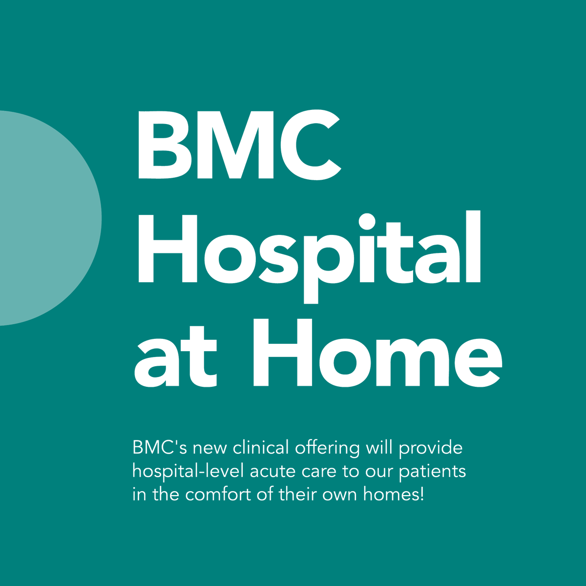 Through our clinical experts and convenient technology, BMC Hospital at Home allows eligible patients to get high-acuity, hospital-level care from their homes. The clinical offering continues our mission to offer excellent care to all. Learn more ➡️ bit.ly/3TZQu2b