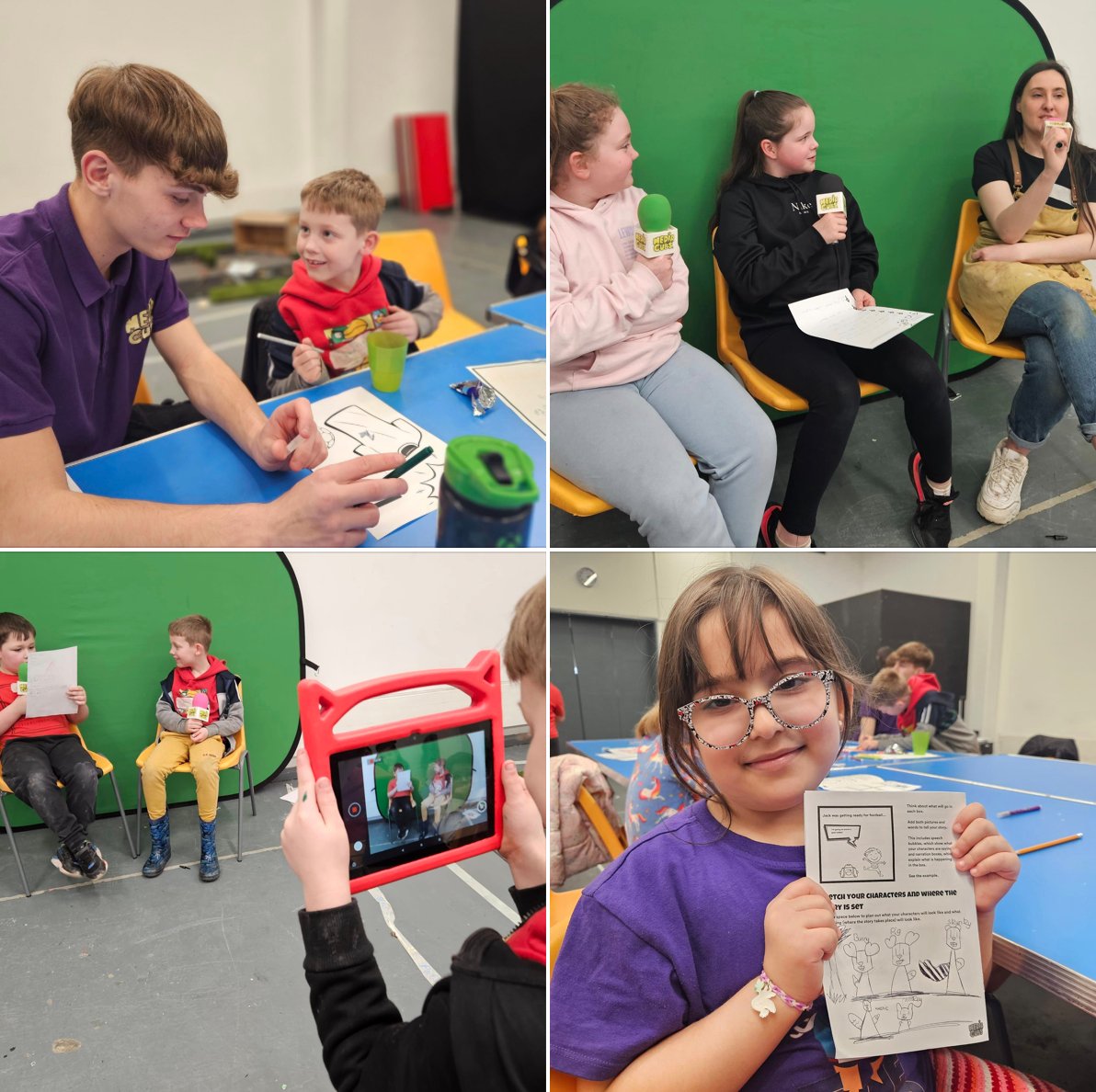 Fantastic to work with the lovely people our at The Happy Place CIC in Turnpike Gallery in Leigh Library! We had fun in our TV studio with kids and Happy Place leader Sophie stepping in to be interviewed as the Queen! Thank you @WiganCouncil for bringing us together!