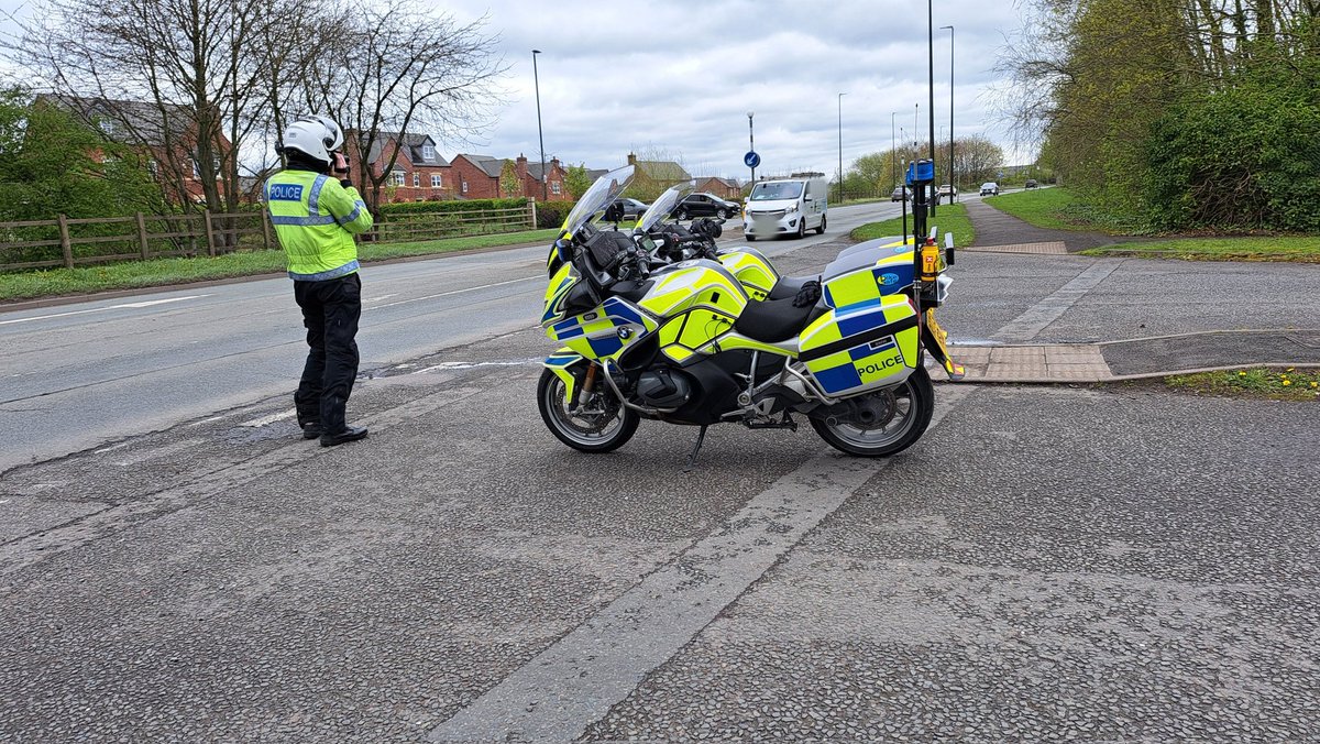 Speed site this afternoon at #swadlincote following residents raising concerns.
At the moment, no issues detected.
#opsbikes
#fatal4