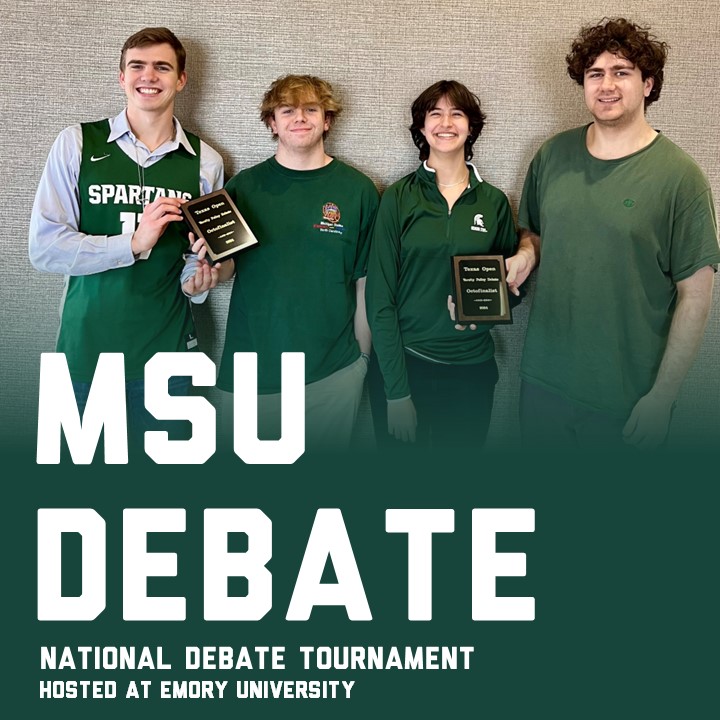 It's our turn to dance! MSU Debate departs for the National Debate Tournament today where we'll have two teams competing. This is the team's 28th consecutive year of qualifying to the NDT.