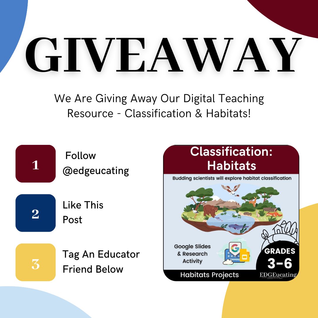 Here's your chance to win this dynamic Google Slides activity!

✨ HOW TO ENTER ✨

1️⃣ Follow @edgeucating
2️⃣ Like this post
3️⃣ Tag an educator friend in the comments

This giveaway closes  April 30th!

#STEAMEducation #InnovationInEducation #PBL #STEAM