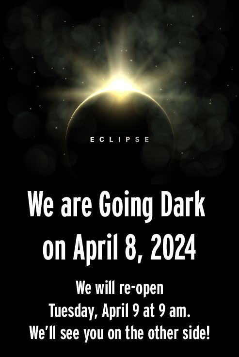 CompassPrinting's tweet image. We will be closed for the eclipse on Monday, April 8th due to expected traffic delays and other disruptions. We apologize for the inconvenience. Please plan accordingly and we look forward to serving you on our next business day. Thank you! #adirondackeclipse