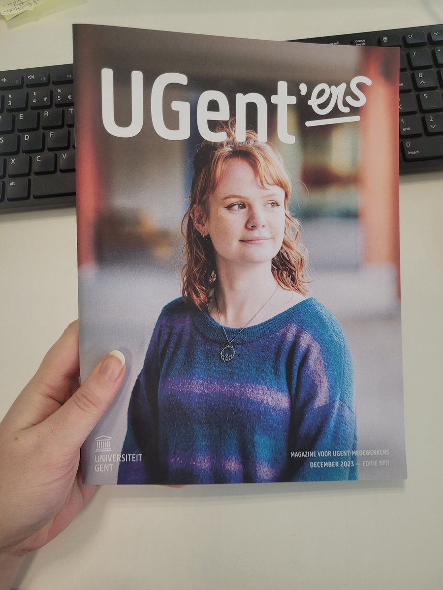 KatyWillcoxABW's tweet photo. Last year I was peer pressured (😉) in to being on the cover of the UGent staff magazine, nice to finally see a copy in person! https://t.co/WDlivJtfz7