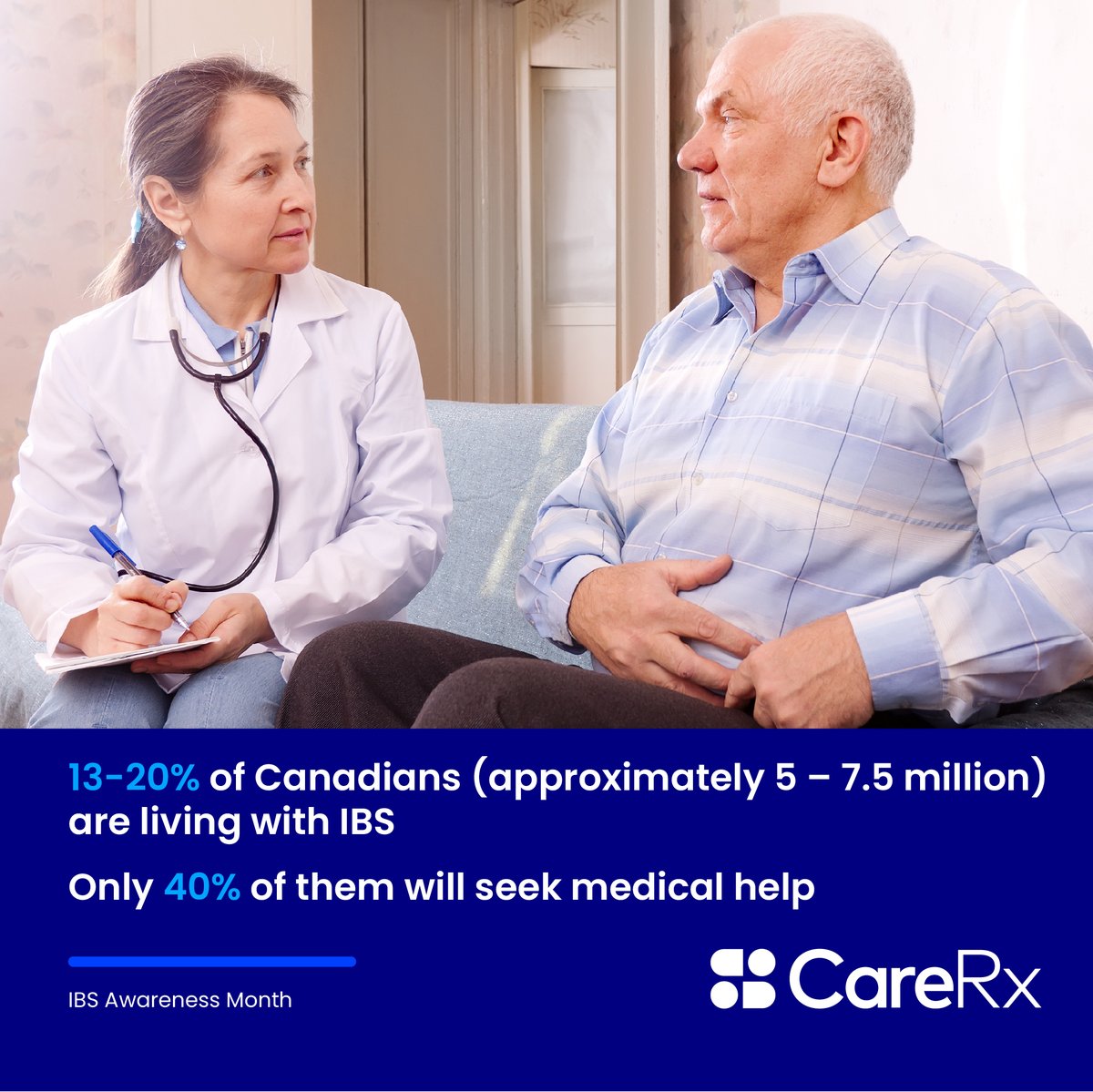 IBS is a condition where symptoms appear together, creating recurring pain in the abdominal area and causing bowel dysfunction. Common side effects include diarrhea, constipation, or both. If you are experiencing symptoms of IBS, talk to your healthcare team on how to manage it.