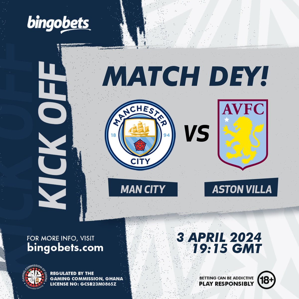 bingobetsgh's tweet photo. Get ready for the EPIC battle!

The highly anticipated clash between, Man City and Aston Villa, is finally here.

Which team are you betting on?

Click the link https://t.co/NTZCvdW8HT to bet now

#DadaNaa #MyBet #BingoBets https://t.co/KipWbdB1rf