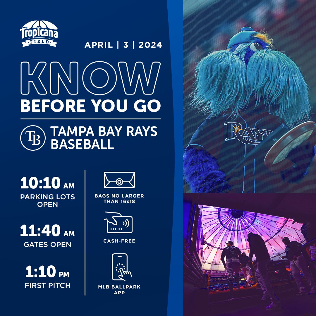 Heading out for the last @RaysBaseball game of the homestand? Here's everything you need to know before you go!