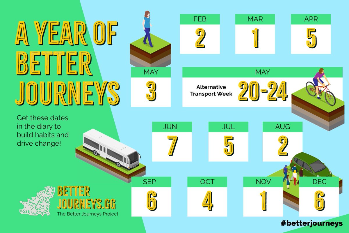It's Better Journey Day this Friday... and then not long til Alternative Transport Week on 29th May. Get your work or school involved. Resources on our website buff.ly/3RQQi2g