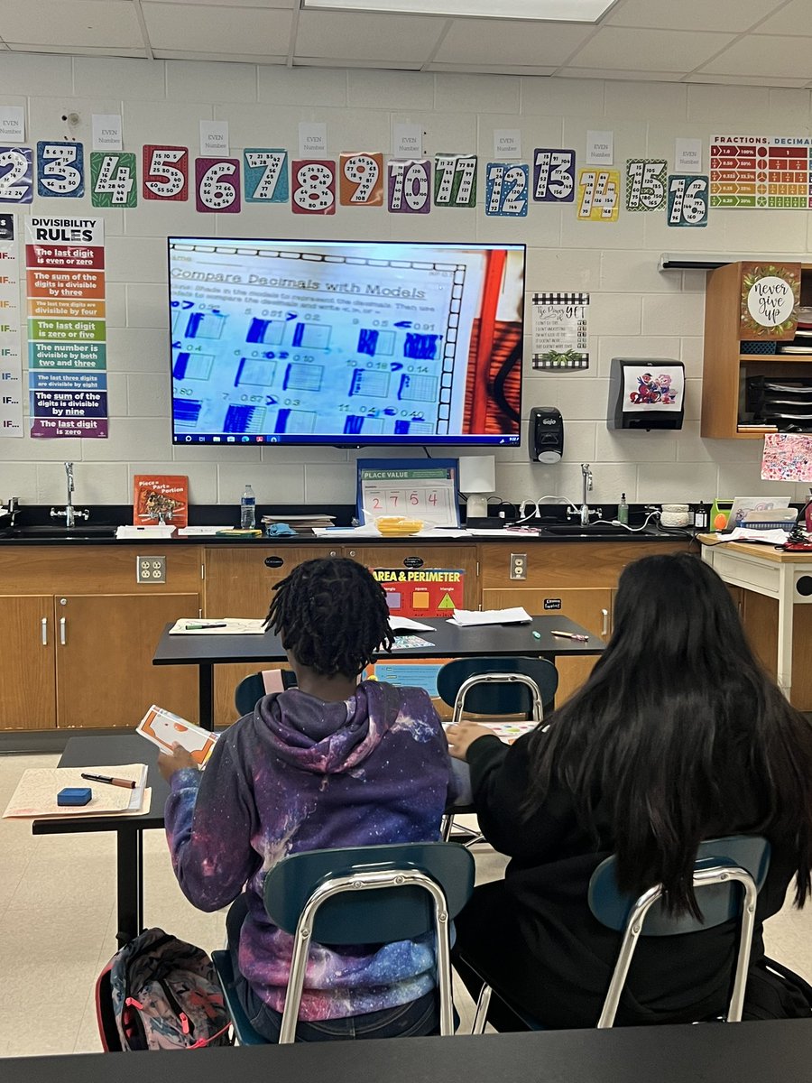 So happy to see Raechel Harrison’s math class at @reedycreekms learning about percent, decimals and fractions today! They’re rocking it!