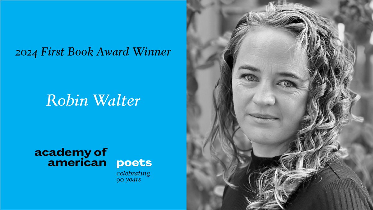 We're thrilled to announce that Victoria Chang @VChangPoet has selected Robin Walter as the recipient of the 2024 Academy of American Poets First Book Award, the nation’s most generous first-book prize for a poet, for her upcoming debut LITTLE MERCY: poets.org/victoria-chang…