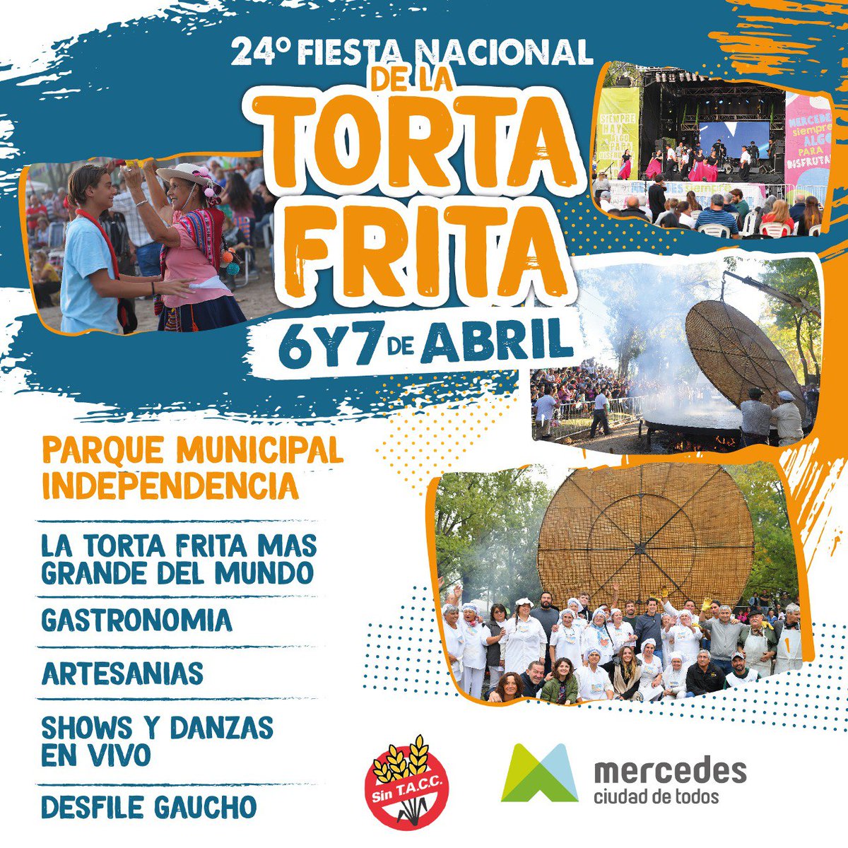 Nos estamos preparando para esta espectacular Fiesta Nacional de la Torta Frita 😀

Este 6 y 7 de abril te esperamos en el Parque para disfrutar de la gastronomía, paseo de artesanos, shows en vivo y la producción de la torta frita más grande del mundo 👏

¡No te lo pierdas!
