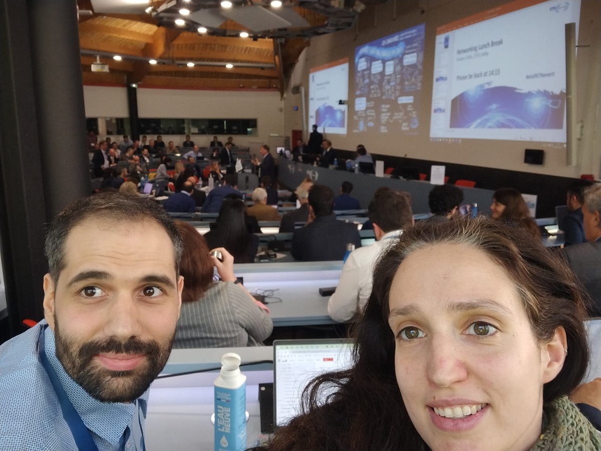 ¡También estamos en Niza! María Crego y Tomás Ramírez asisten a la conferencia 'Non-Terrestrial Networks, a Native component of 6G' #etsiNTNevent #ETSI #ESA #6GIA #SNSJU