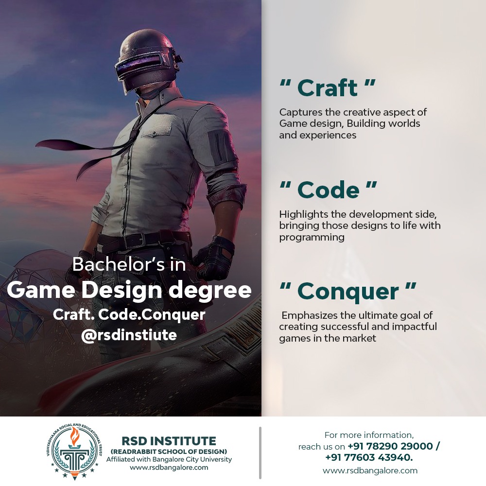 Craft, Code, Conquer the Gaming world with Our RSD Institute Bachelor's in Game design degree.
#game #gaming #gamedesign #gamedesigndegree #diplomaingamedesign #gamedevelopment #gamedesigning #gamedesignstudent #gameofthrones #gamefreak #gameart #gameartist #admissions