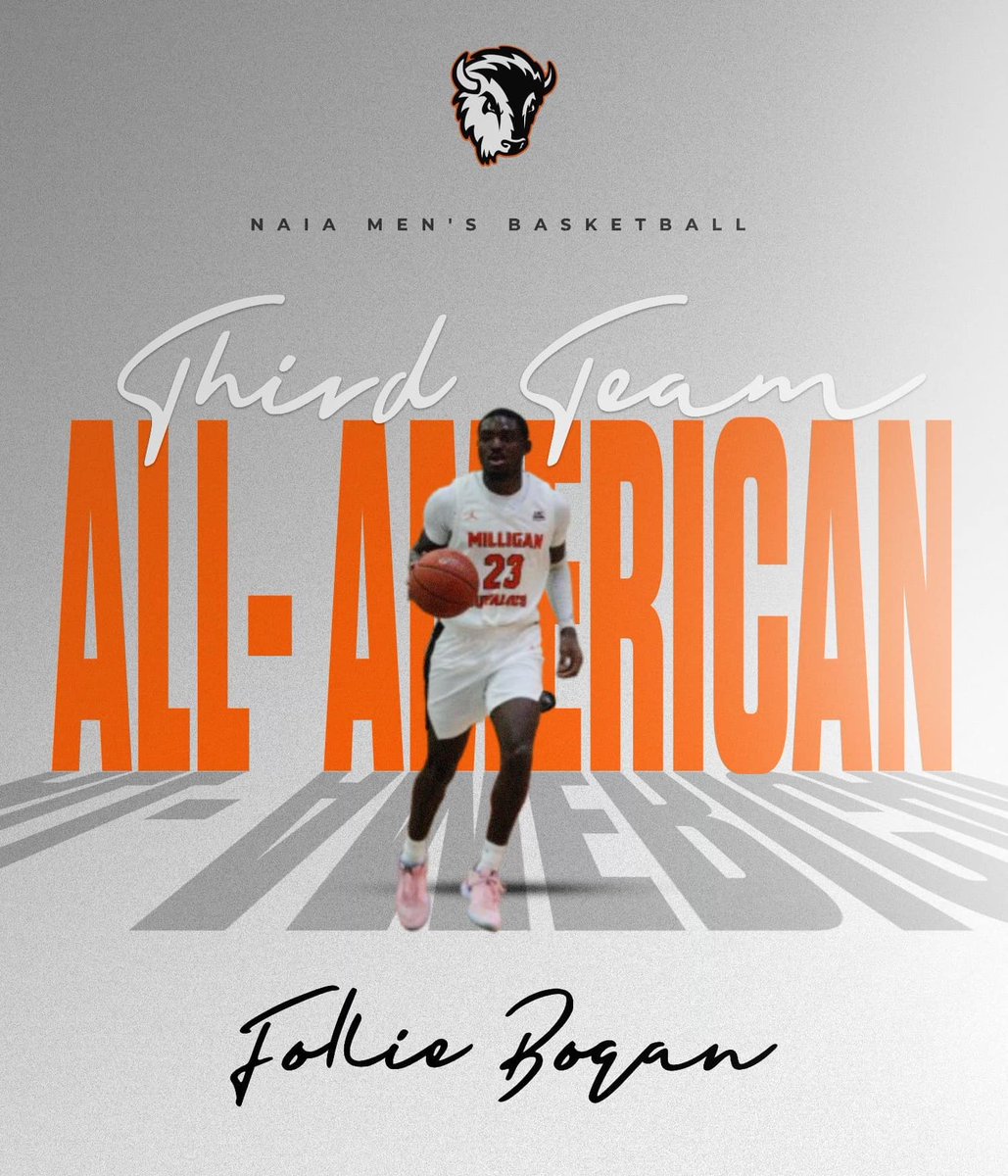 Congratulations to Follie Bogan on being named to the 2024 NAIA All-America Third Team! Follie led the Appalachian Athletic Conference (AAC) in scoring and ranked seventh in the NAIA at 23.3 points per game. #RunAsOne