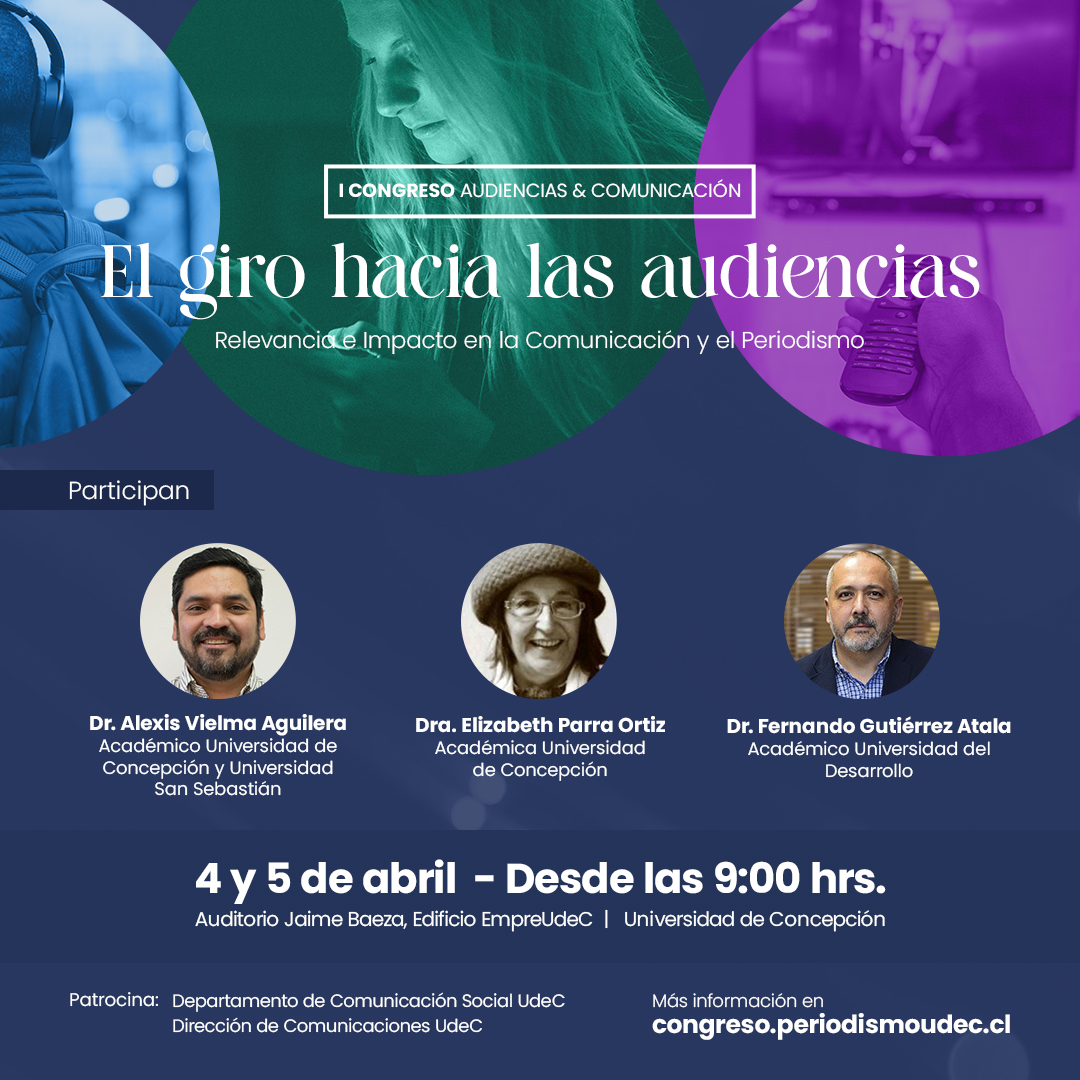 ¡Se viene buenísimo! Mañana, desde las 9am, conversaremos sobre la relevancia y el impacto de las audiencias en comunicación y periodismo con @constnz, @TGrootKormelink, @magdalenasaldan, @patana, @artarriagada, Rayén Condeza, Elizabeth Parra, Fernando Gutiérrez y Alexis Vielma.