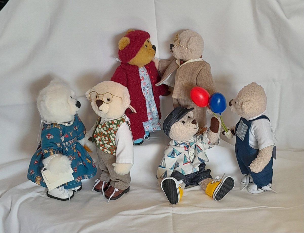 6 of my new collection; they will be shown for the first time at a Bear Fair in Lostwithiel on the 25th of May.
