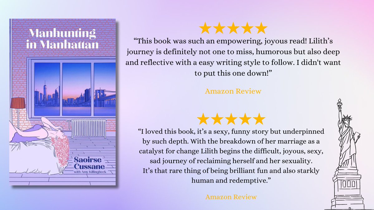 'Manhunting in Manhattan' by Saoirse Cussane and Amy Killingbeck launches later this month but the ace reviews are already coming in! 💜🍸 Pre-order here: troubador.co.uk/bookshop/conte…