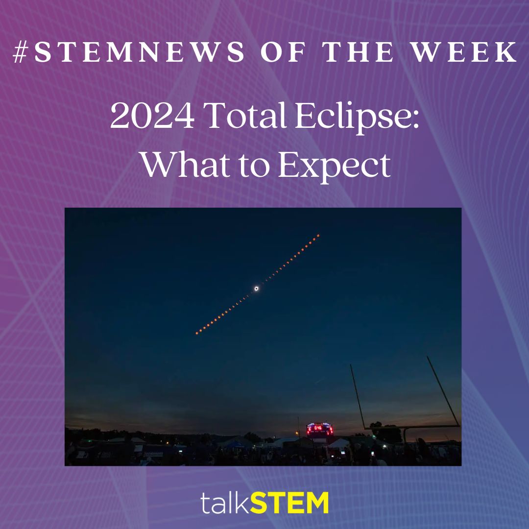 talkingSTEM's tweet photo. Who else is looking forward to #SolarEclipse2024? Not only is it an incredible phenomenon, but also a great learning experience!
In today's #STEMnews, check out what @nasa says to expect for this year: https://t.co/d9khuOxyQ8 https://t.co/flDFKqBXwv