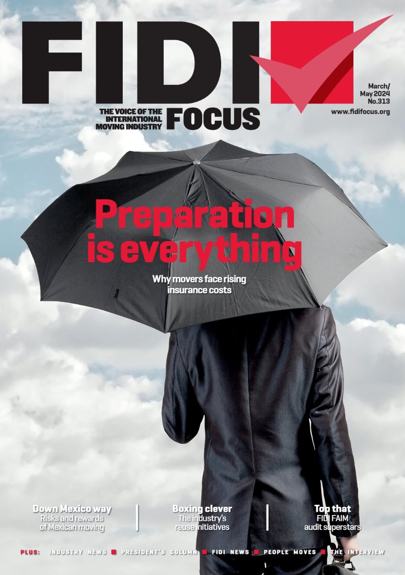 Magazine No. 313 is now available and online, this is the official FIDI Conference issue. With the title, 'Preparation is everything' this issue spotlights the questions of risk and insurance in the world of moving. 🔶 Read the online magazine ➡ fidifocus.org/fidi-focus-mag…