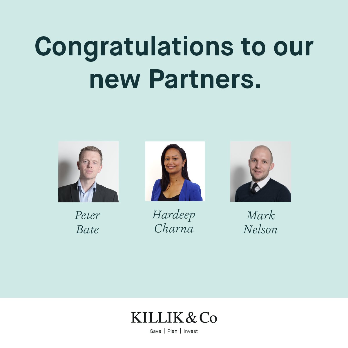 Congratulations to our new Partners.