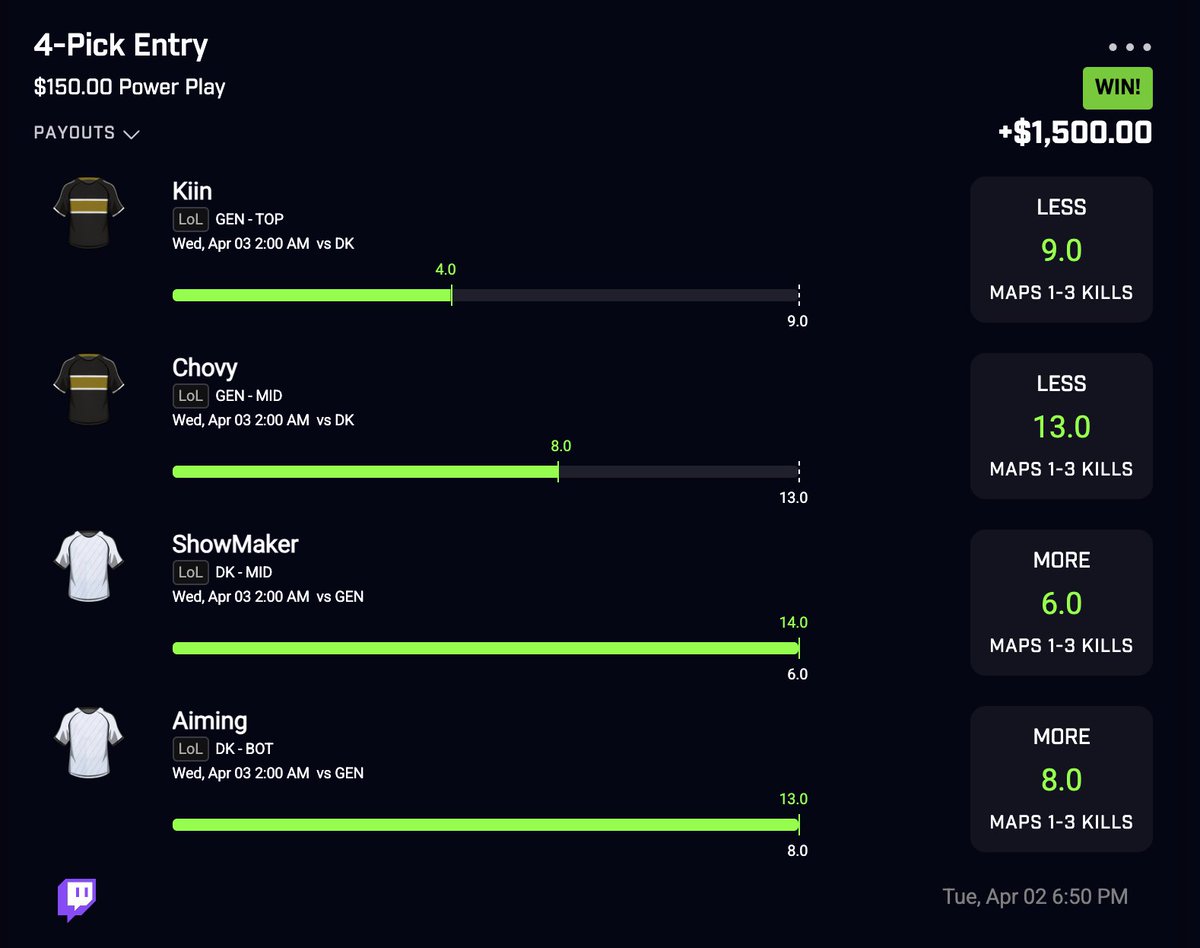 FocusOnTheOdds's tweet photo. Another 10x for the discord community and another $1,500 added to my bankroll.. wouldn't be possible without @DGFantasy 🙏

Giving away $1,000 !! Like and RT pinned tweet.

Links in bio for DG and Discord.

Hope everyone has a blessed week and 
may the odds be ever in your favour.

#PrizePicks #prizepicklocks #sportsbettingtwitter #Gambling #GamblingTwitter #bet365 #parlays