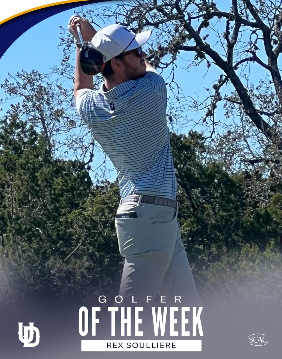 Rex Soulliere of @UDallasSports selected as the #SCACMGolf Golfer of the Week!🏌️‍♂️ 📰 | tinyurl.com/krpfjd6 #SCACPride #d3golf #DIII50
