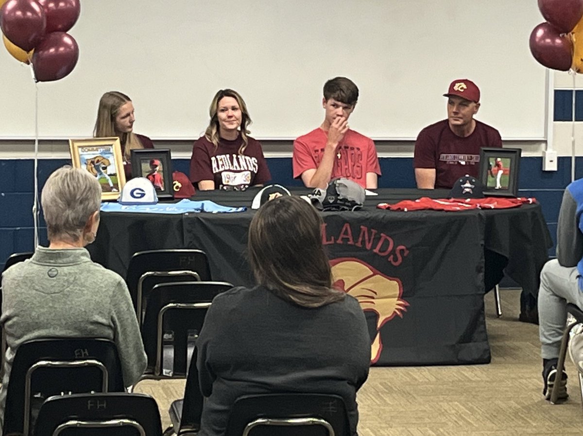 Super proud of Cooper Ashby for signing is #NLI with @RedlandBaseball athletics to further is academic and athletic career and play baseball. We are proud of you! @CooperAshby5