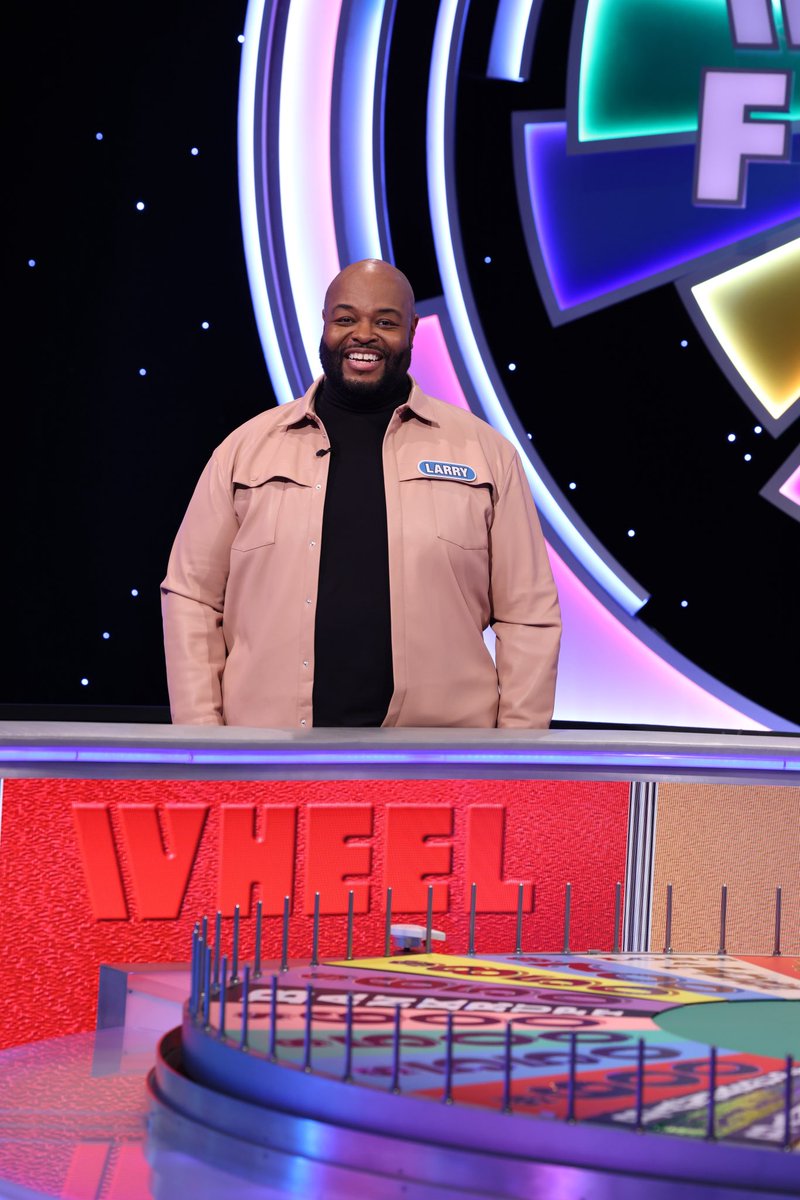 LarryBrownJr's tweet photo. I wanted to play ⁦@WheelofFortune⁩ before Pat Sajak said farewell. Tuesday, April 9, you can watch me spin the wheel on [say it with me] WHEEL OF FORTUNE!

🗣️ Check your local listings, then set your DVR and a calendar reminder. 
#wheeloffortune https://t.co/n086vELXfI